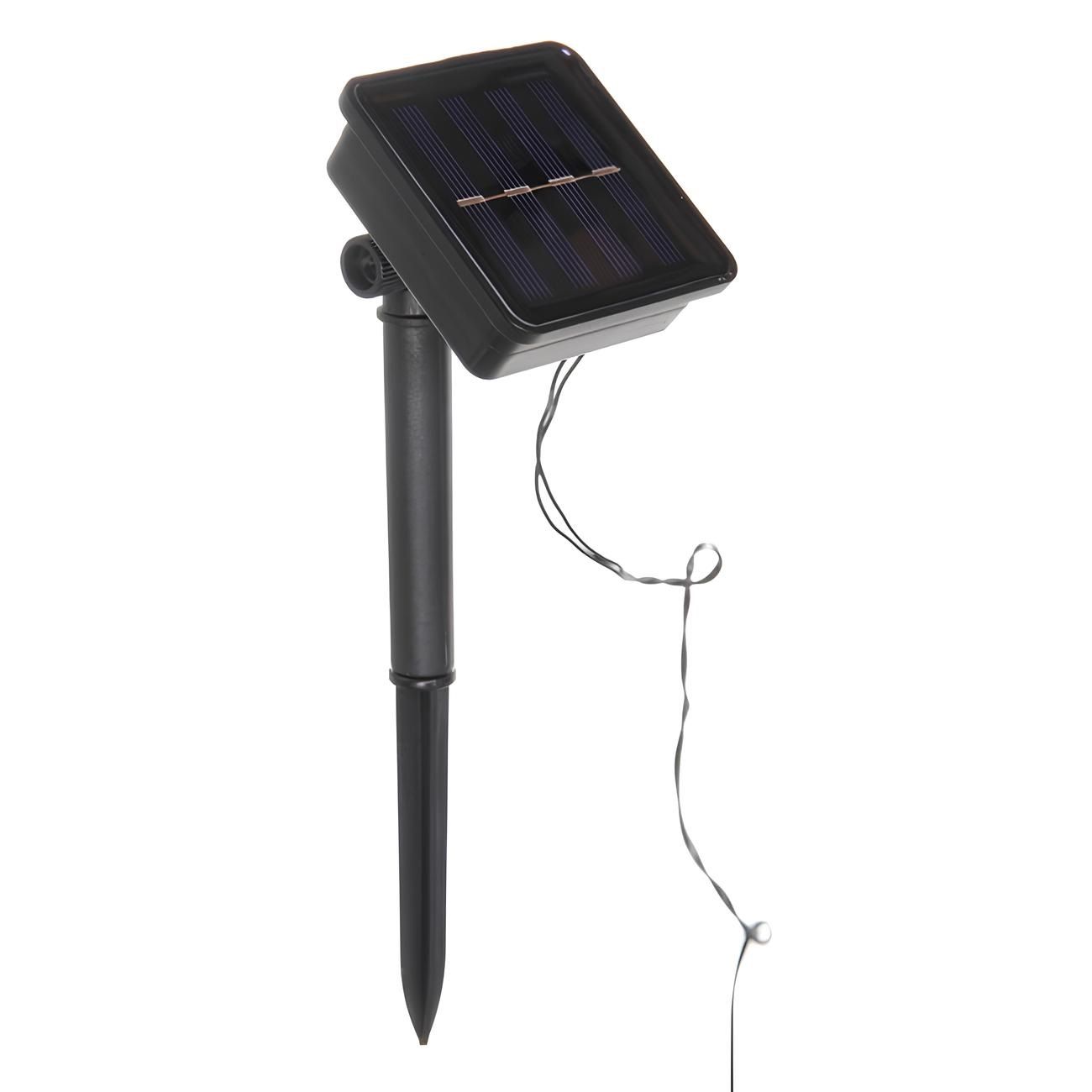 Гирлянда уличная Стрекоза 20LED теплый белый 3 м черная 2 режима IP55 солнечная батарея