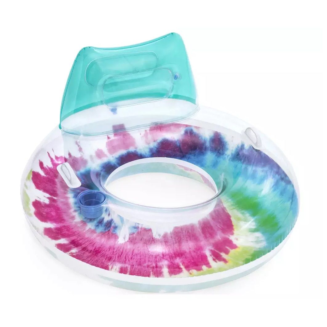 Круг для плавания 118x117 см Bestway Tie Dye запл д/ремонта 43637