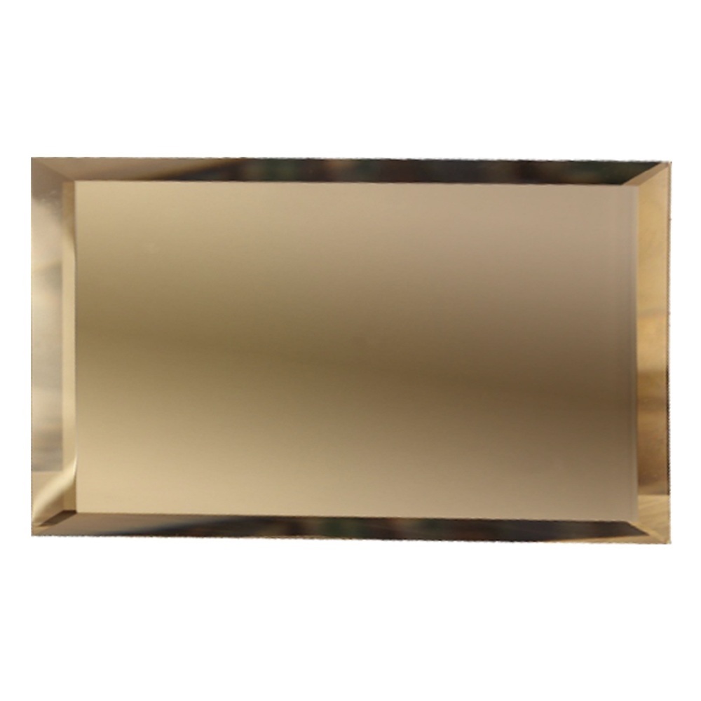 Плитка зеркальная прямоугольник бронза с фацетом 10 мм 240*120