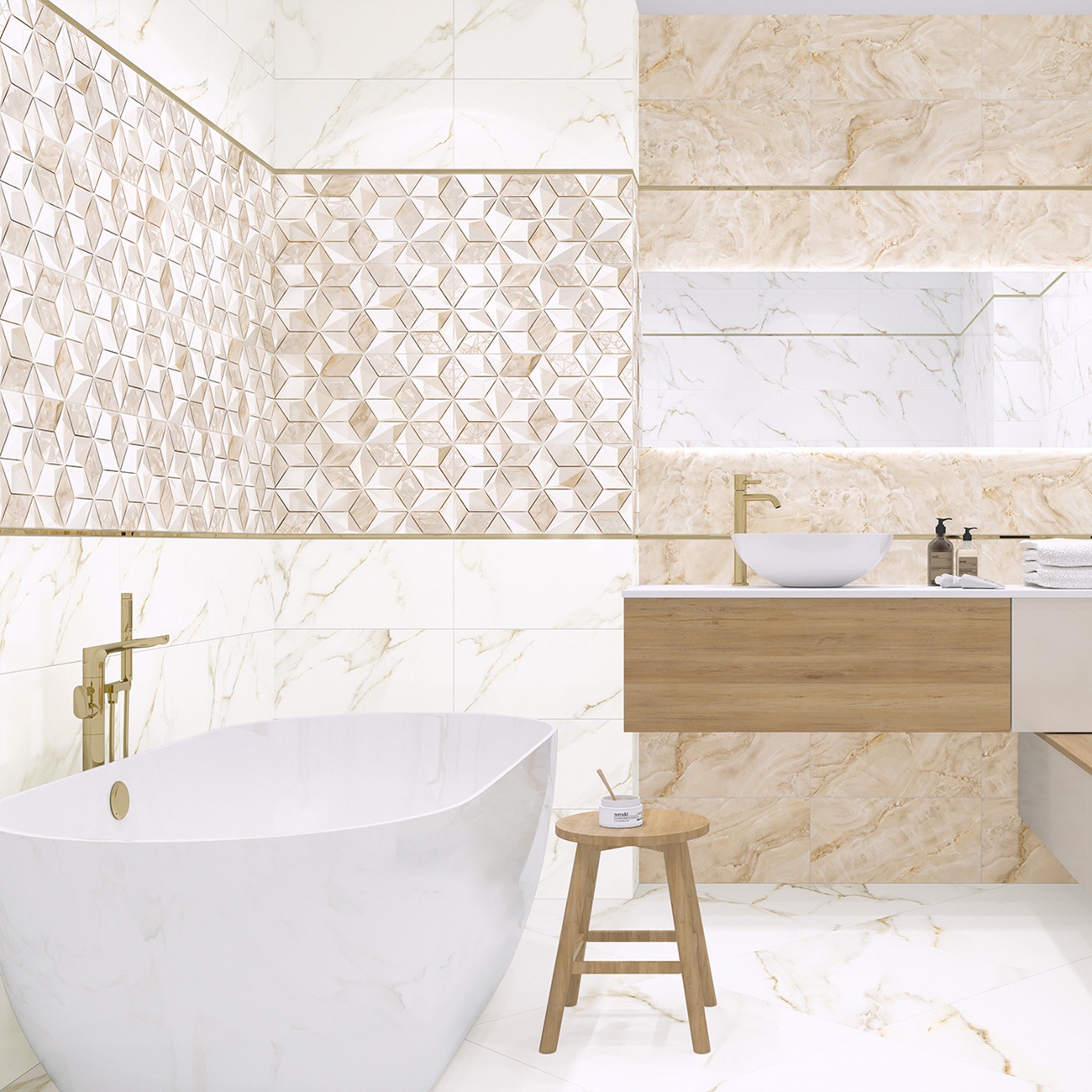 Плитка настенная Alma Ceramica Nevada TWU09NVD004 24,9х50 см 7,5 мм белая 1,494 м2