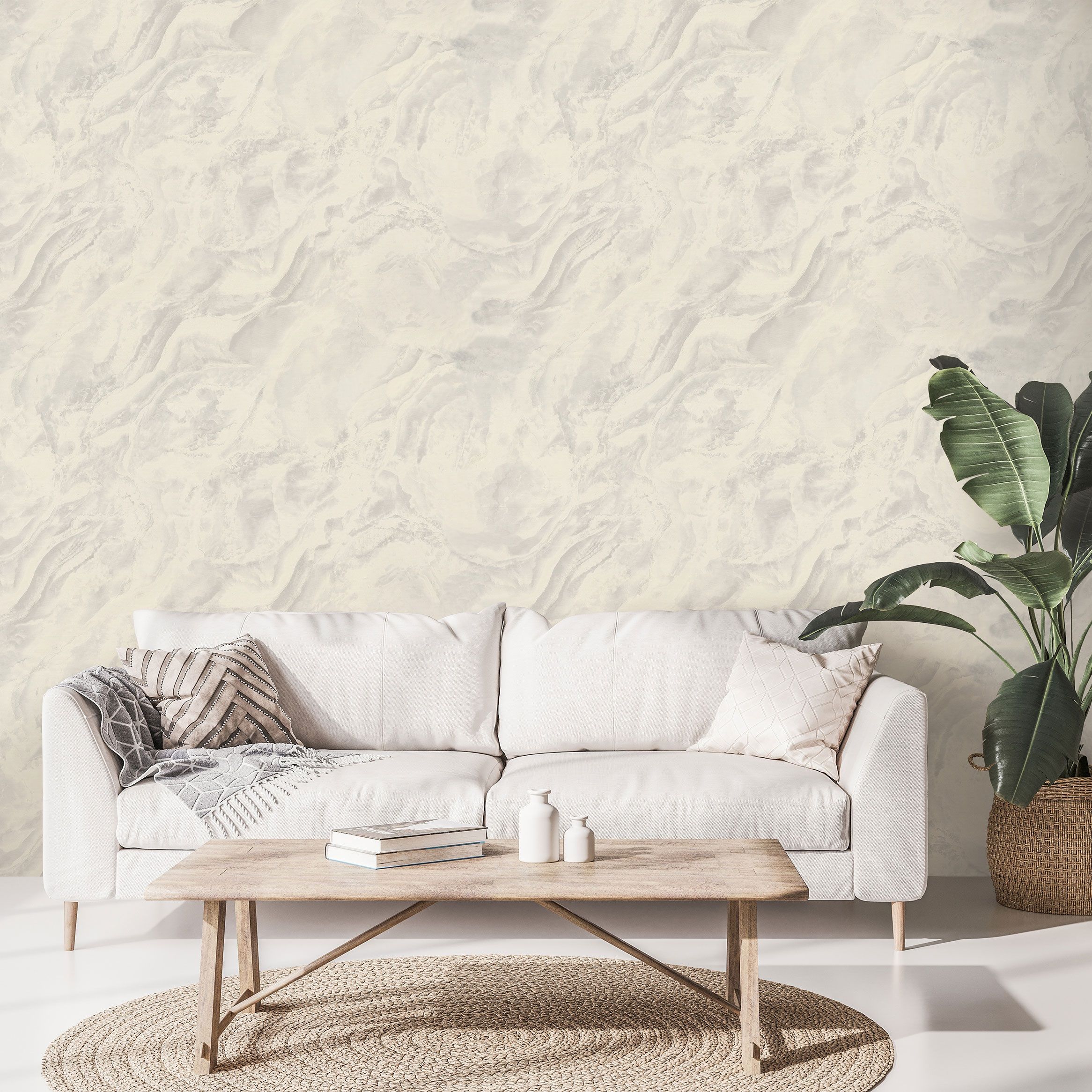 Обои Euro Decor Lilu 8083-01 бежевые мрамор 1,06х10,05 м