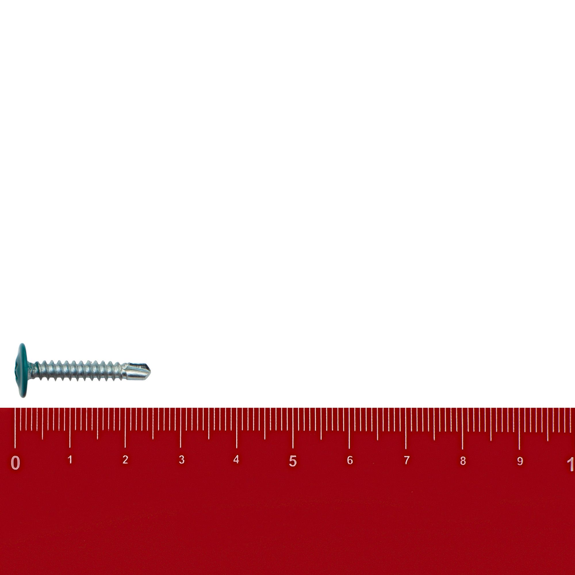 Саморез прессшайба 4,2х25 мм сверло бирюза RAL 5021 вес