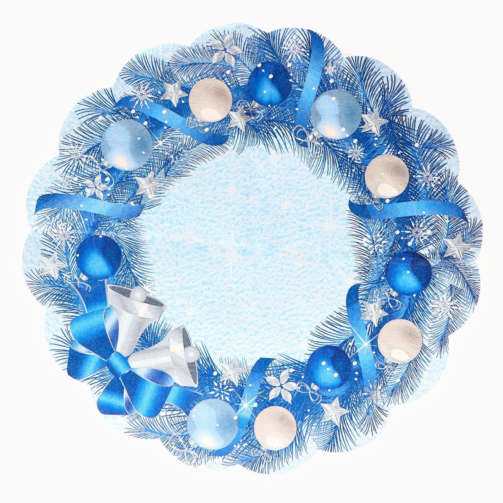 Салфетки бумажные Новогодний венок 32х32 см 3 сл 12 шт Art Bouquet Rondo