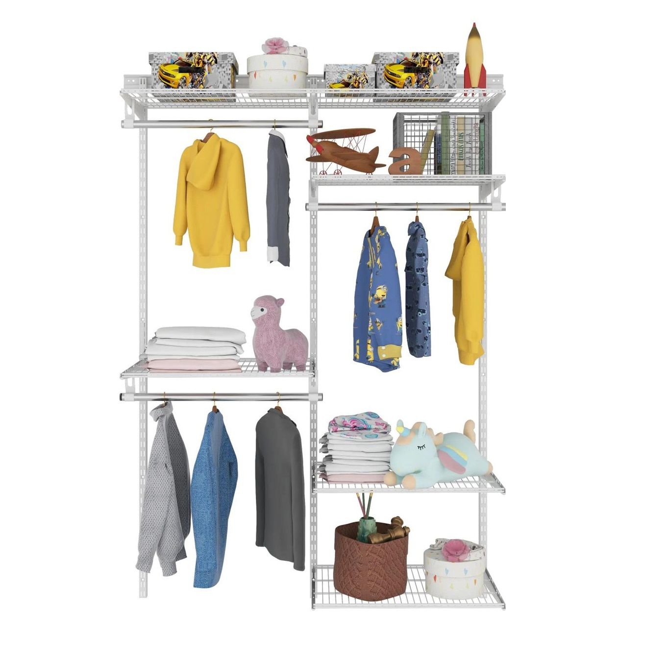 Гардеробная система Практик Home Optima G120 1300х2050х450 мм белая