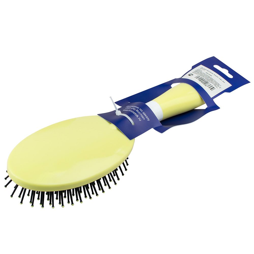 Расческа массажная Empire овал желтая