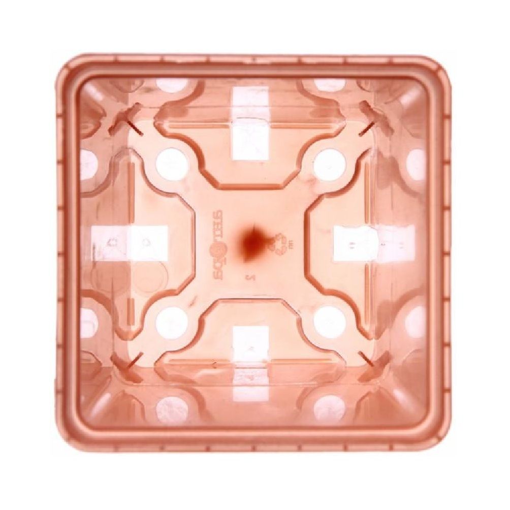 Горшок для рассады 0,25 л квадратный терракот