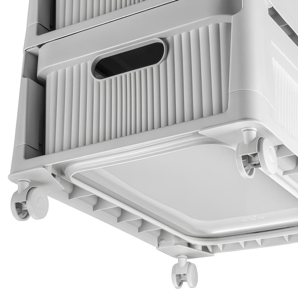 Комод на колесах Velvet 300х690х385 мм 4 ящика светло-серый флэк