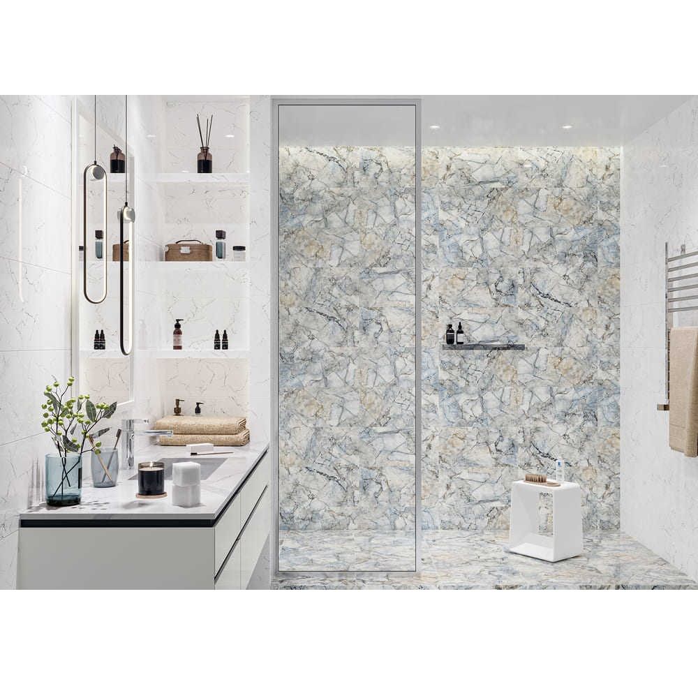 Плитка напольная Global Tile Solo GT96VG 41,8х41,8 см синяя 1,4 м2
