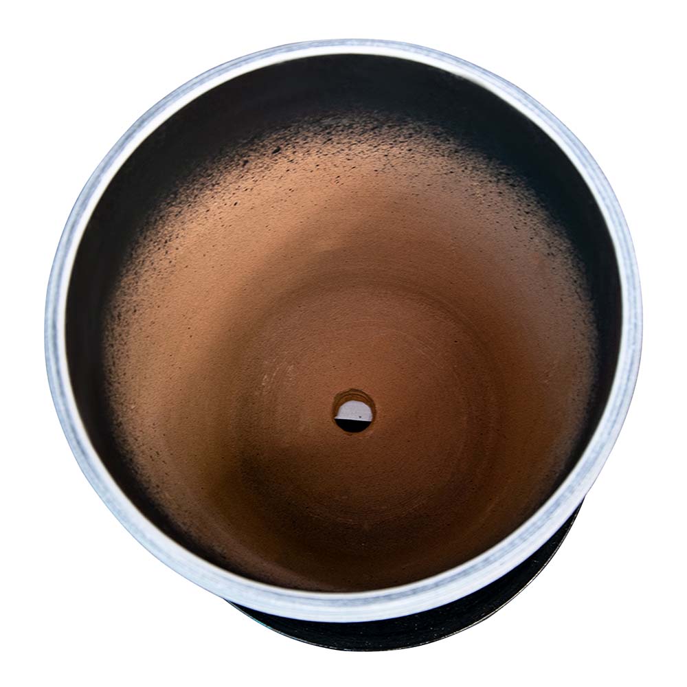 Горшок цветочный Бутон роспись лофт серый 15 см