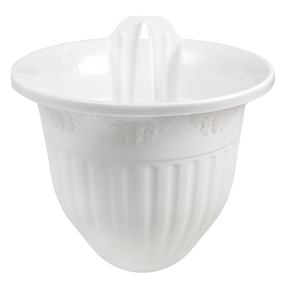 Кашпо настенное Лозанна белое 3 л