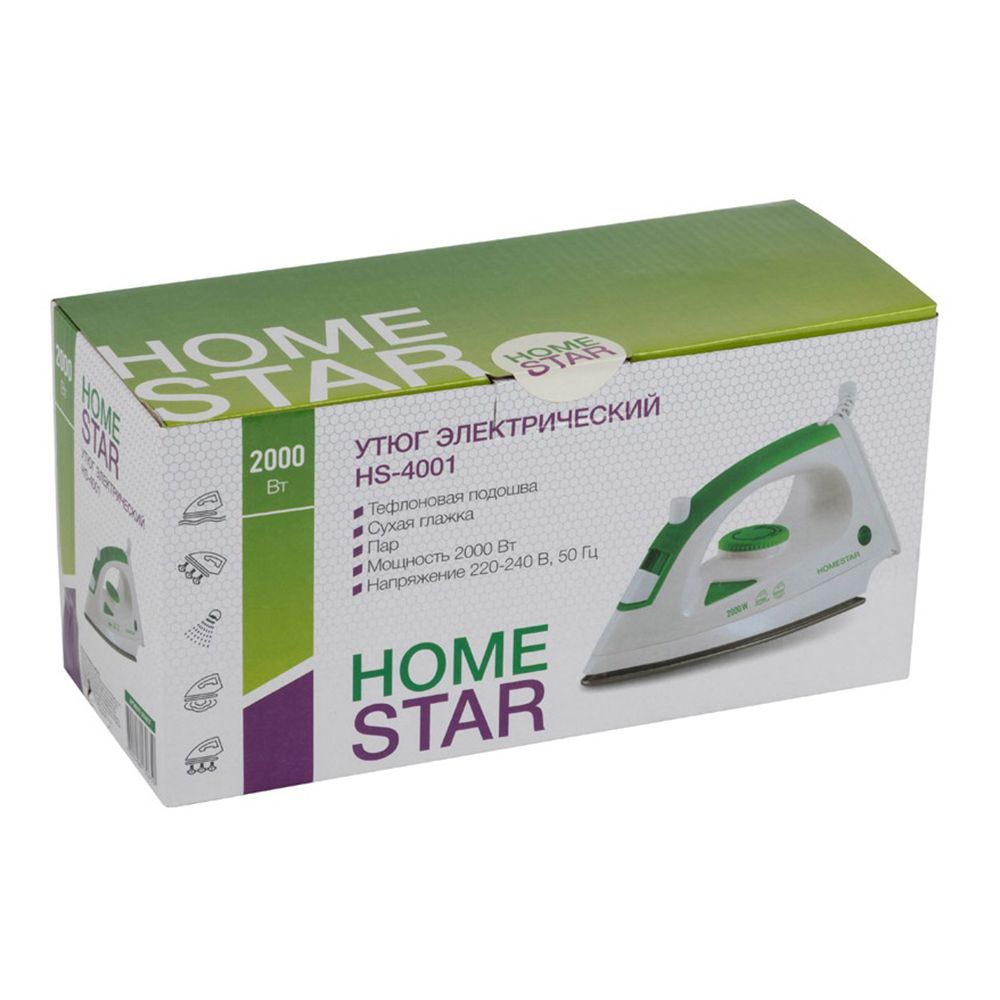 Утюг Homestar HS-4001 2000 Вт тефлоновое покрытие