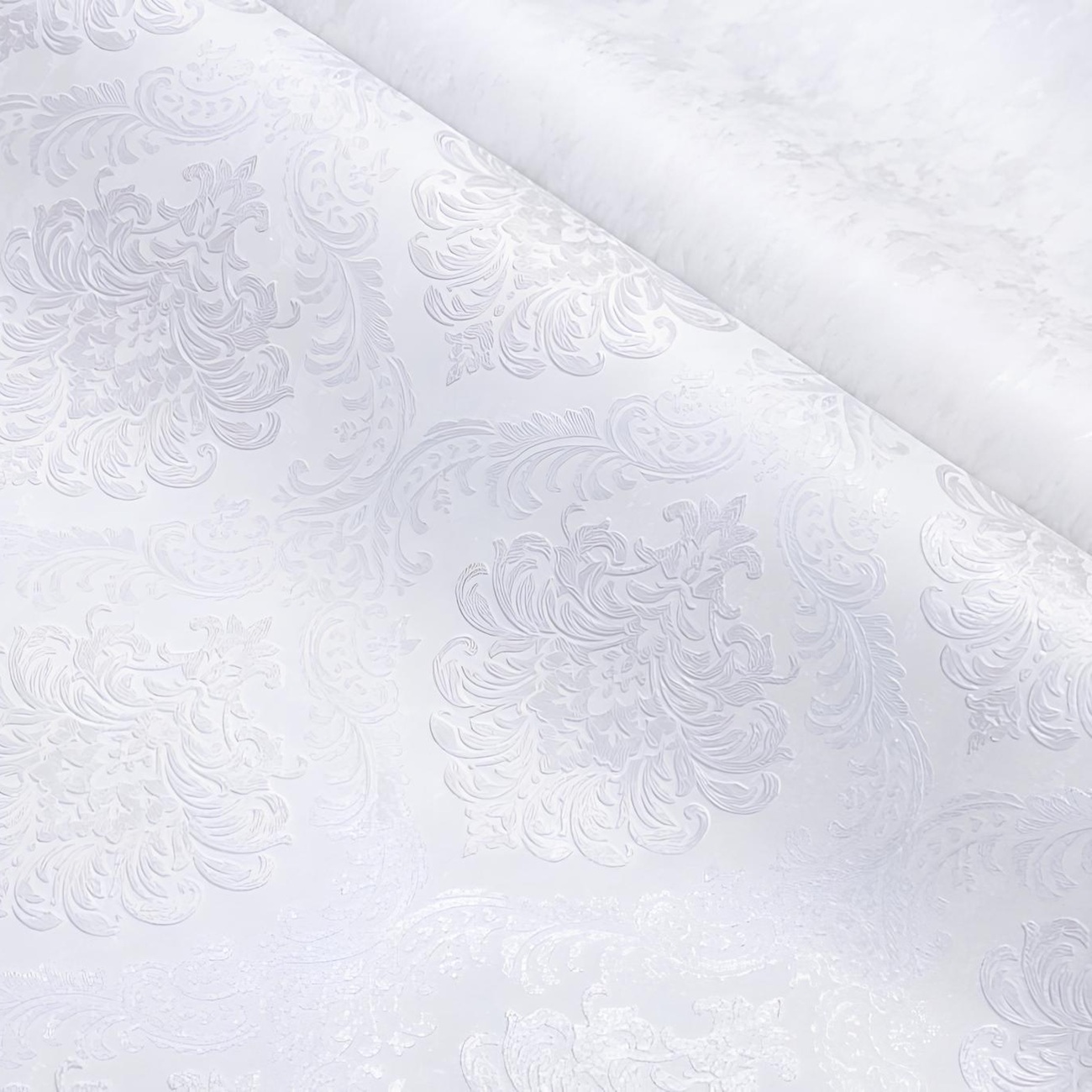 Обои Vilia wallpaper Элеганза 1901-62 белые вензеля 1,06х10 м