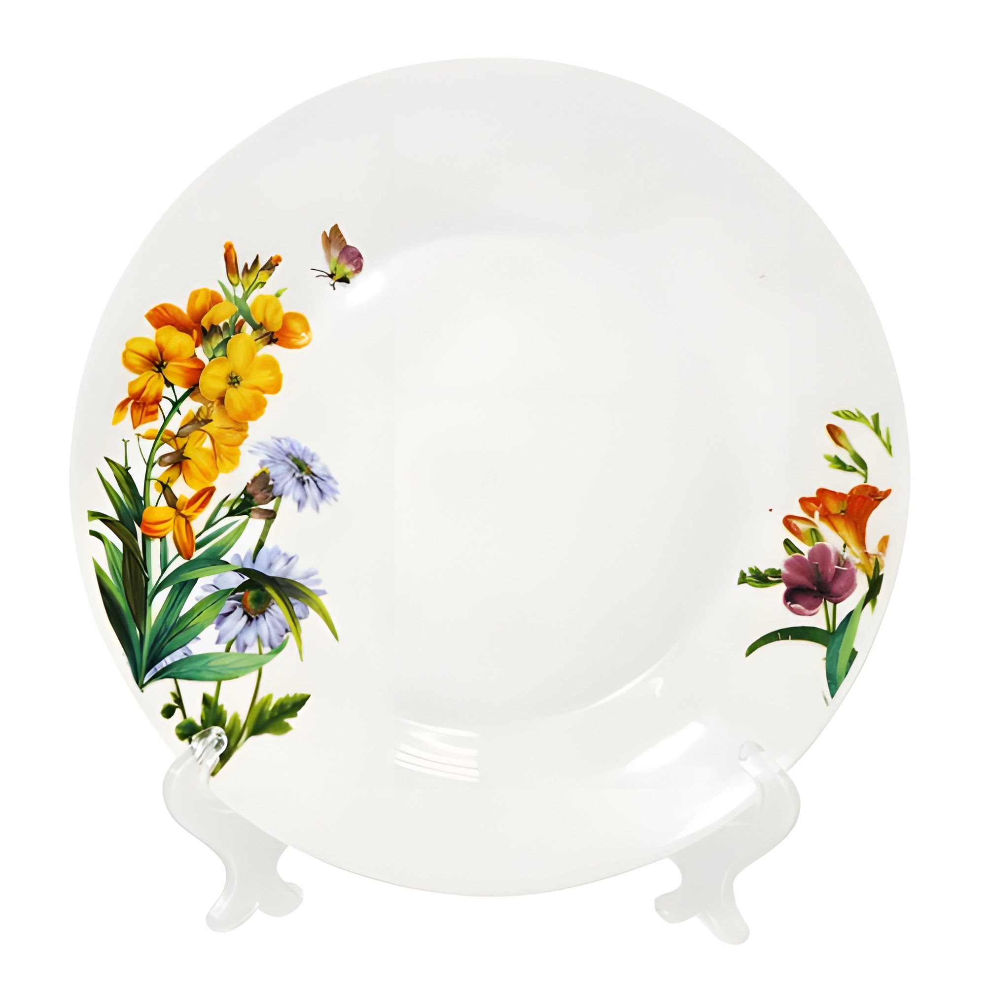 Тарелка десертная Луговые цветы 19 см фарфор