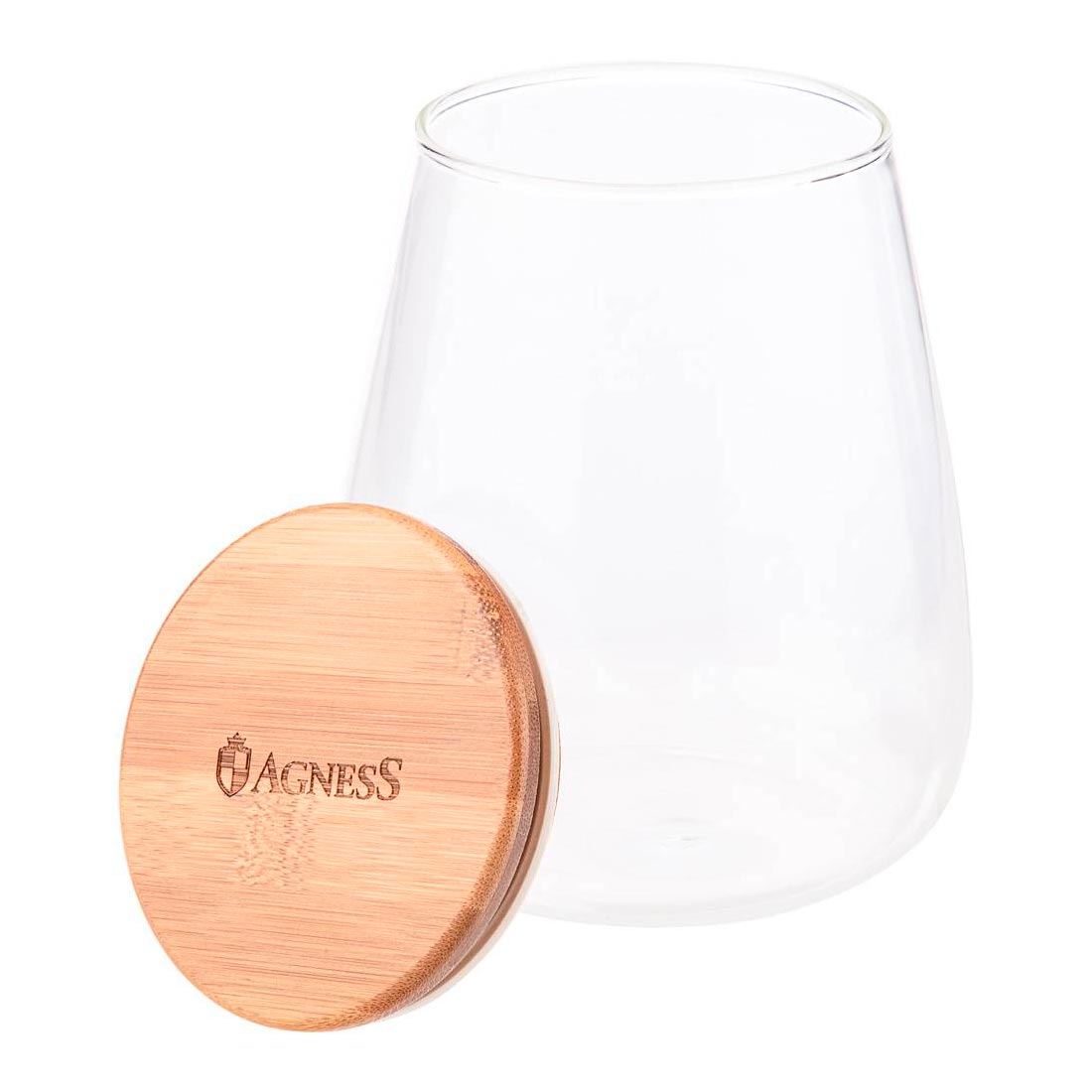 Банка для пищевых продуктов Agness Native 900 мл 886-115