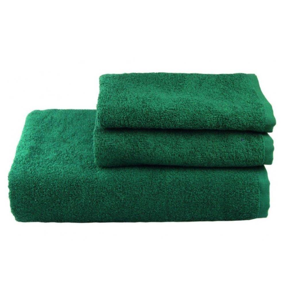 Полотенце махровое гладкокрашеное 40х70 см темно-зеленое 400 г/м2
