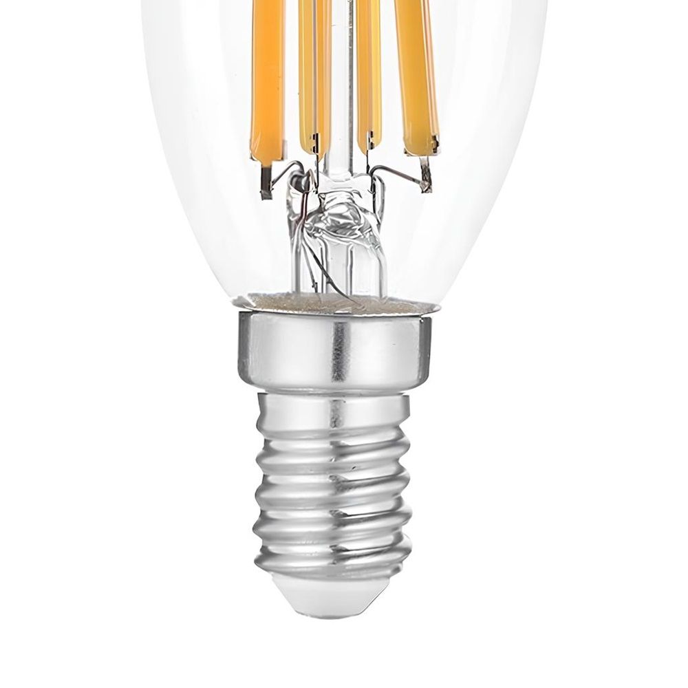 Лампа светодиодная филамент General FLP 20Вт 6500К Е14 свеча прозрачная