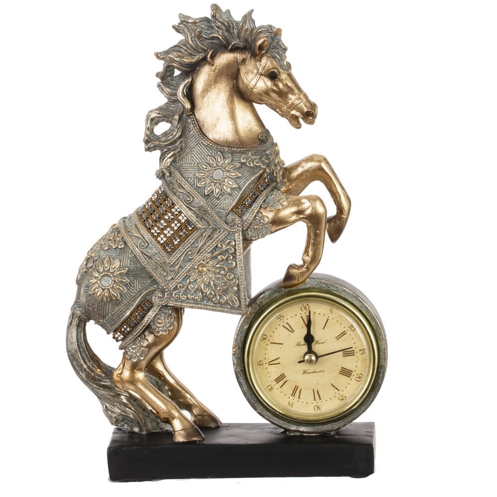 Фигурка декоративная Лошадь с часами L15 W5 H22 см 824465