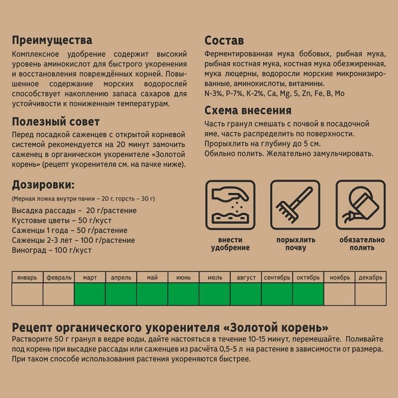 Удобрение для посадки саженцев ОрганикМикс 200 г