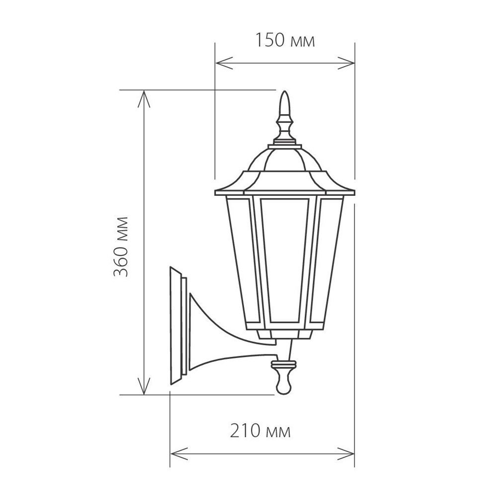 Светильник Уличный свет - GL 1004U черный