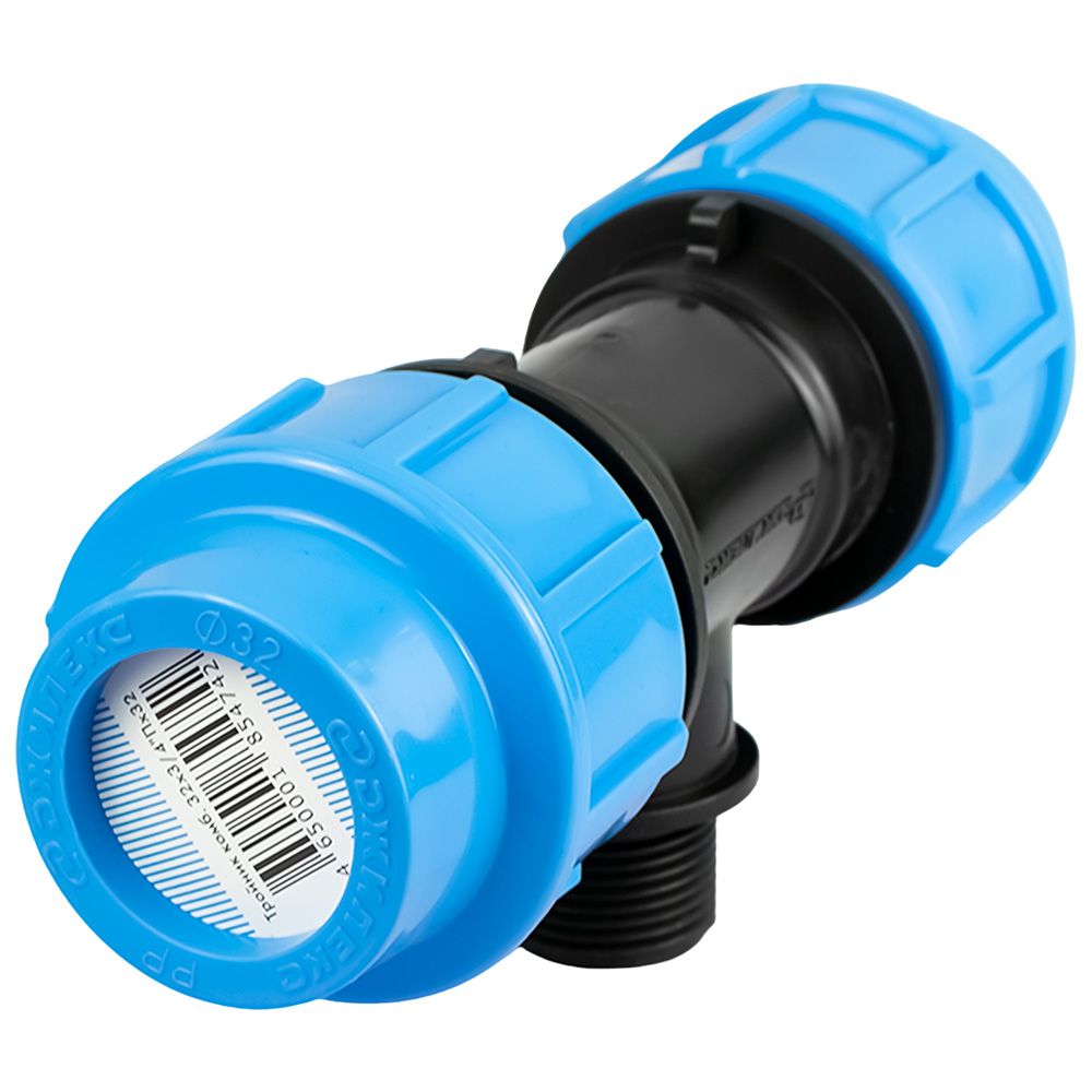 Тройник переходной ПЭ 32х32 мм х 3/4" НР Джилекс