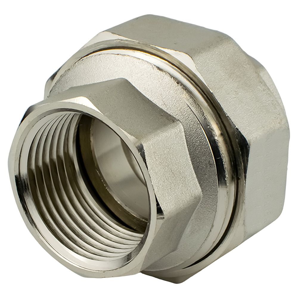 Соединитель американка латунь никель 1" ВР/ВР