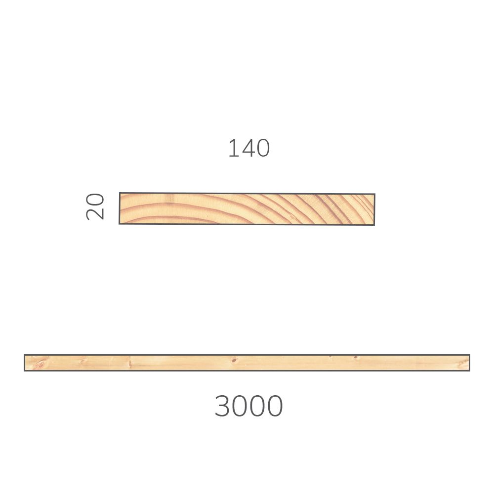 Доска профилированная 20х146х3000 мм хвоя
