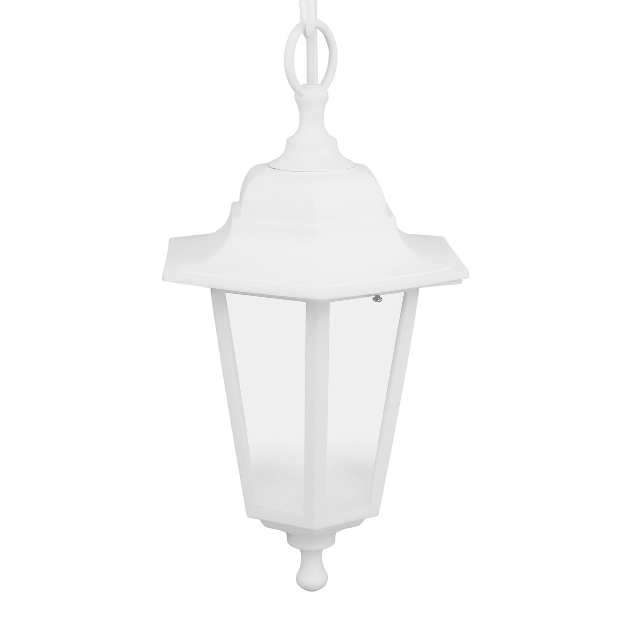 Светильник подвес шестигранный Е27 белый, IP44 рассеиватель - прозрачный пластик, корпус - полипропилен,330*200 мм Nobile 60 16 01