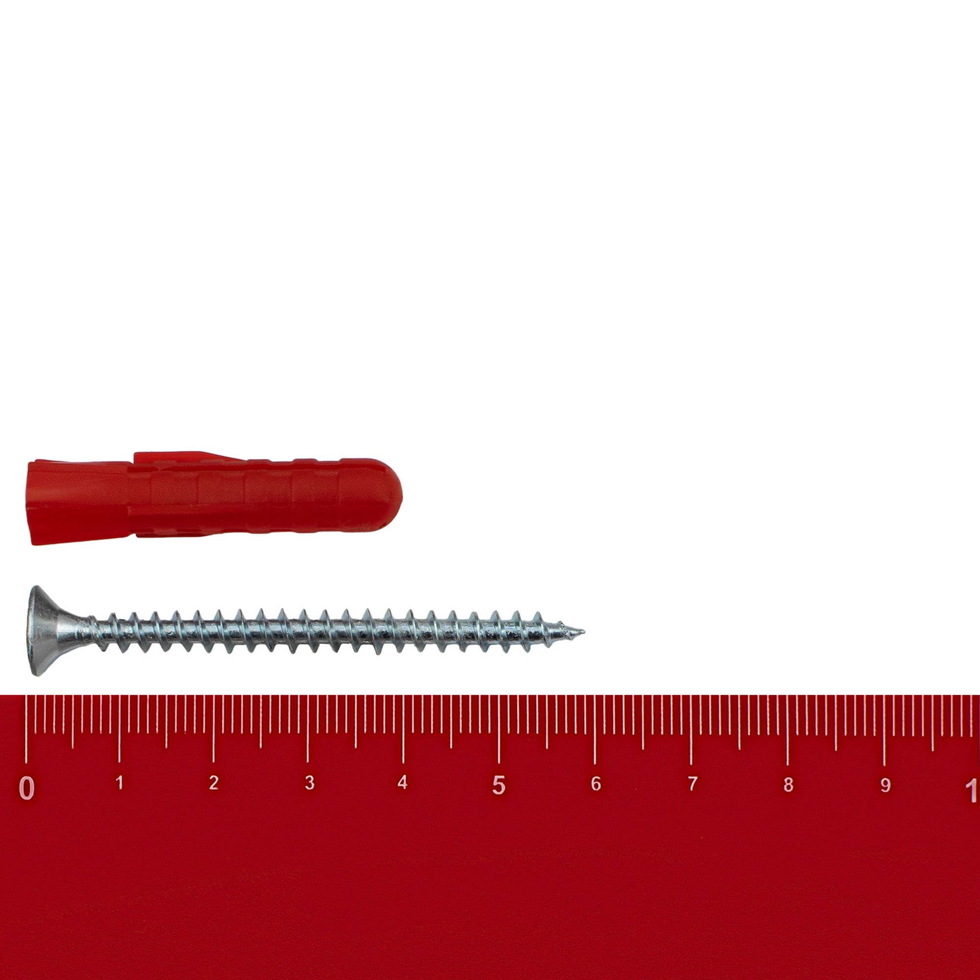 Дюбель трехлепестковый 8х40 мм с саморезом 5х60 мм 6 шт