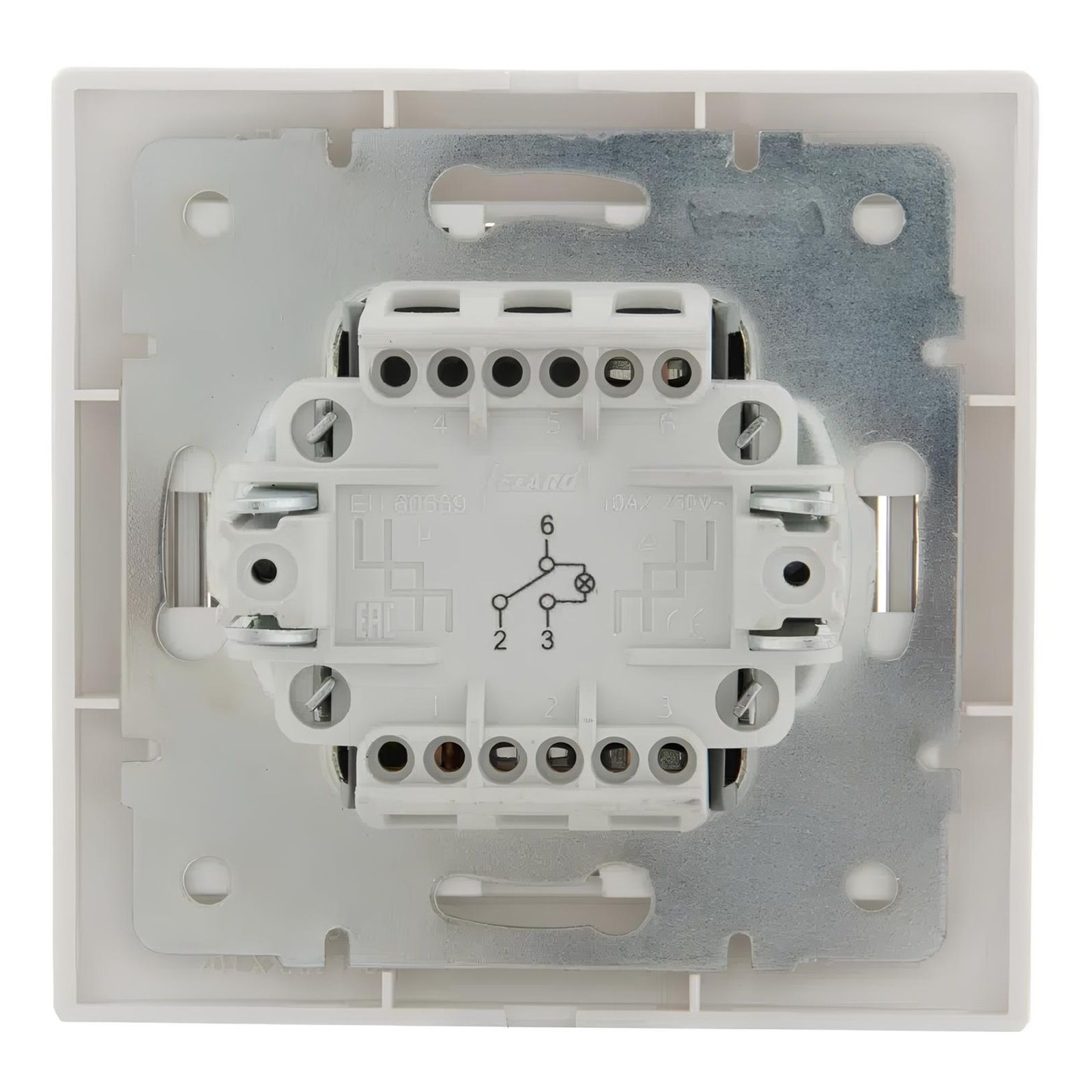 ВЫКЛЮЧАТЕЛЬ проходной скрыт.установки 1-кл.жемчуг с подсвет. Мира Lezard 701-3030-114