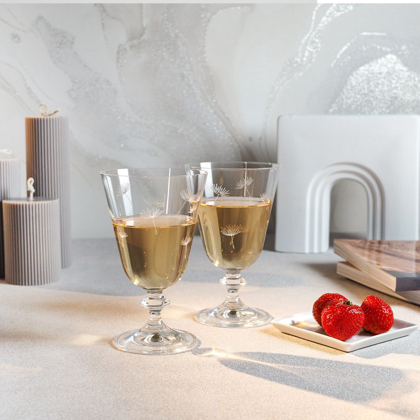 Набор бокалов для вина Marta 2 шт 350 мл хрустальное стекло