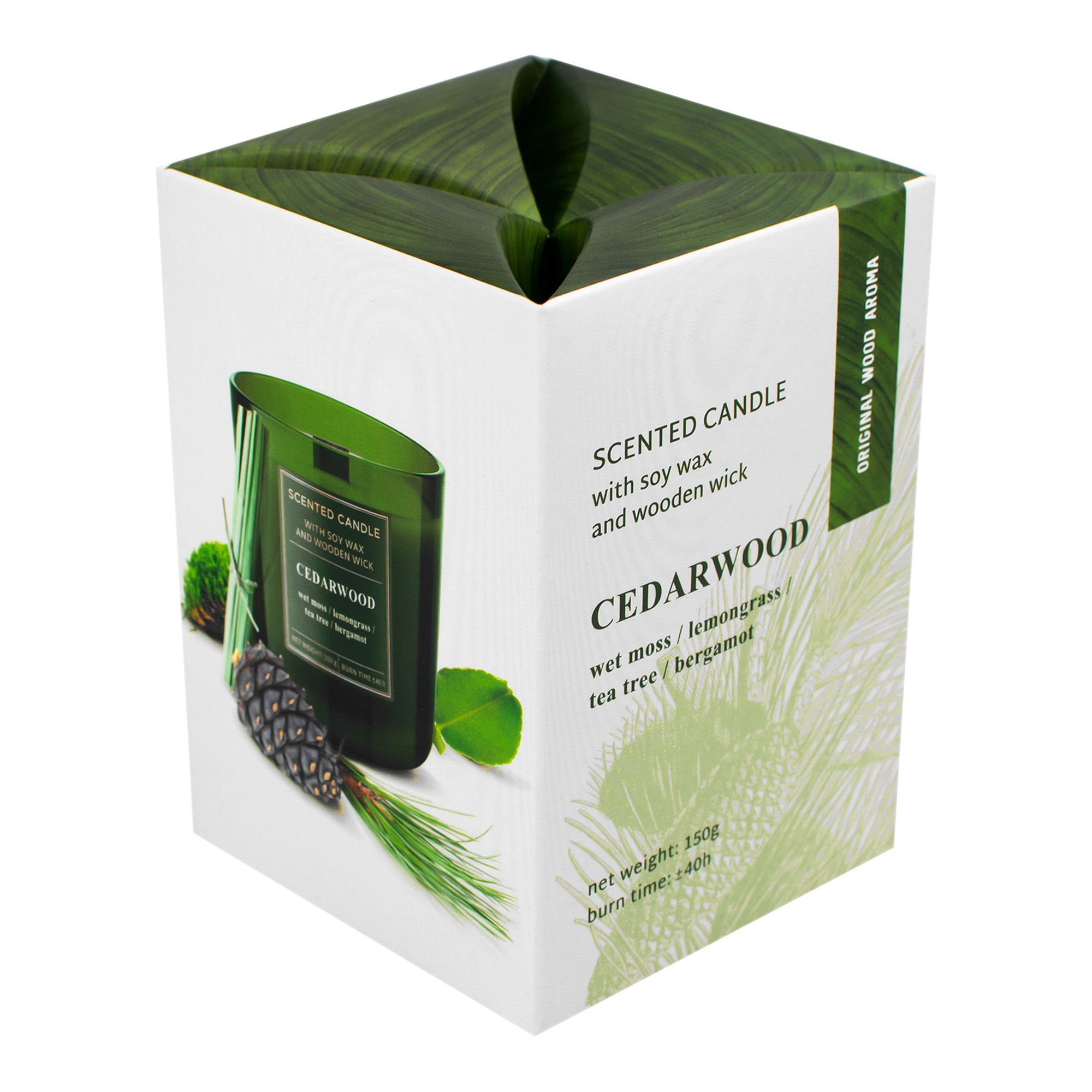 Свеча ароматизированная в стакане Древесина 150 г BARTEK WOOD (12)