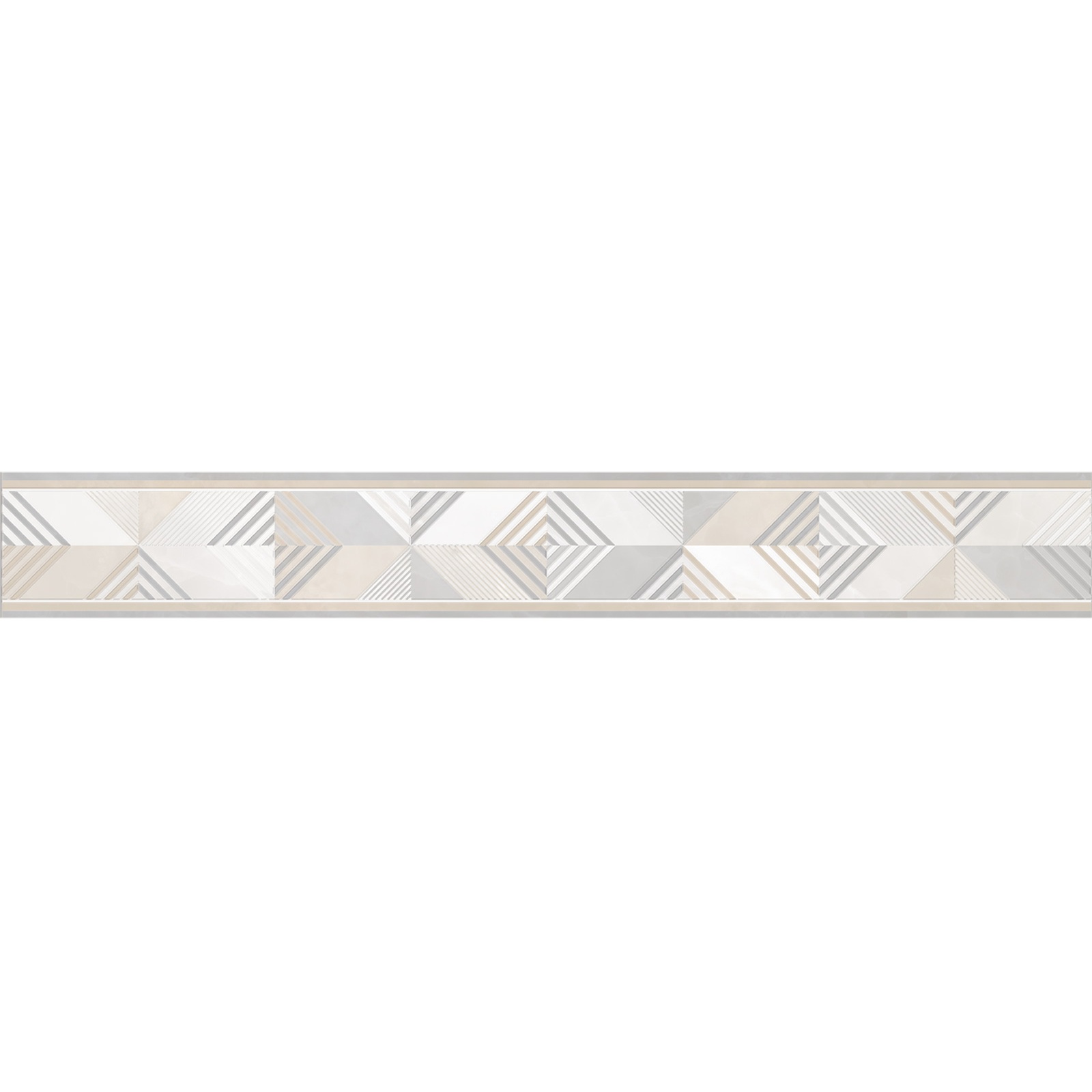 Бордюр Alma Ceramica Rivoli BWU53RVL004 6,7х50 см 7,5 мм кремово-серый