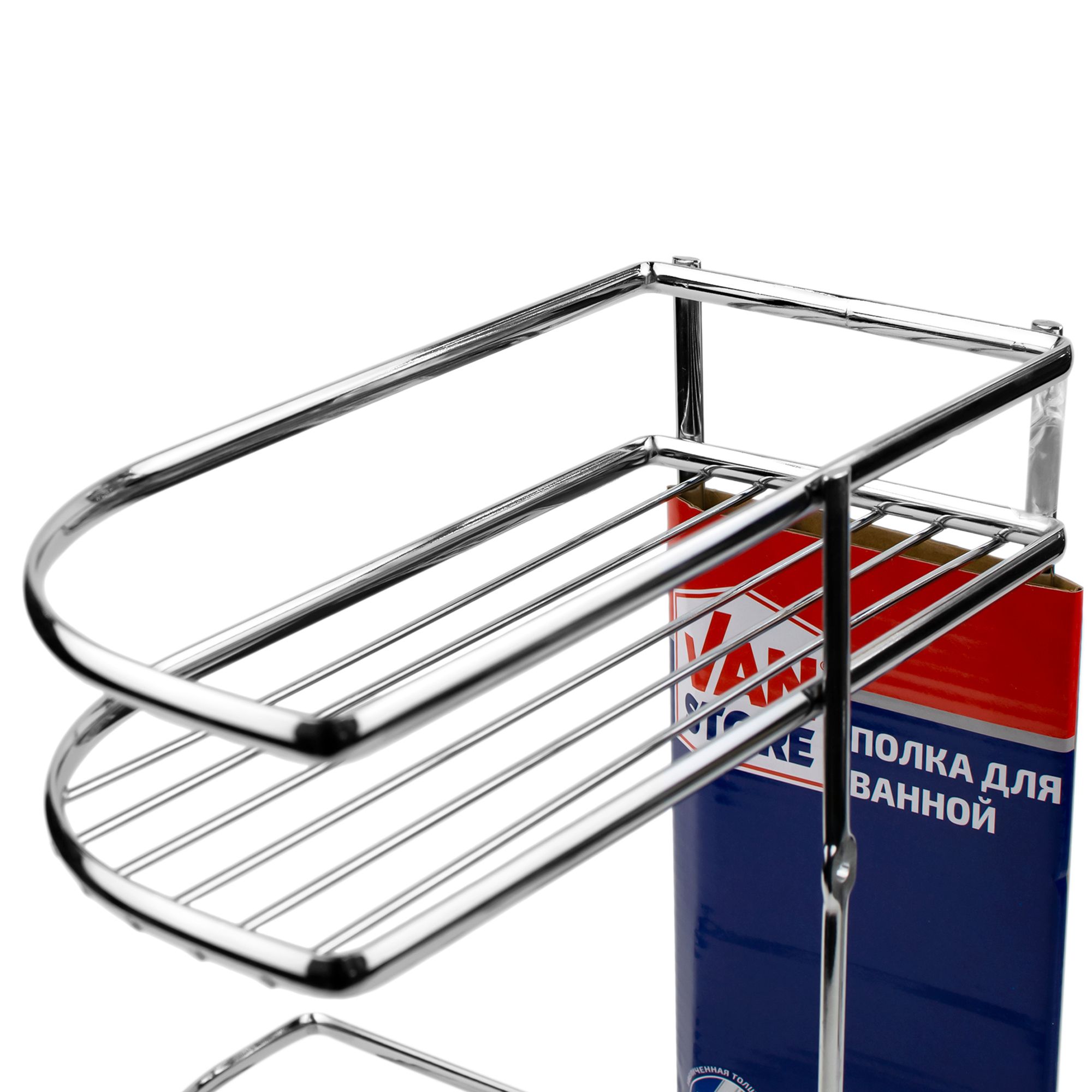 Полка для ванной угловая 2-х ярусная Comfort