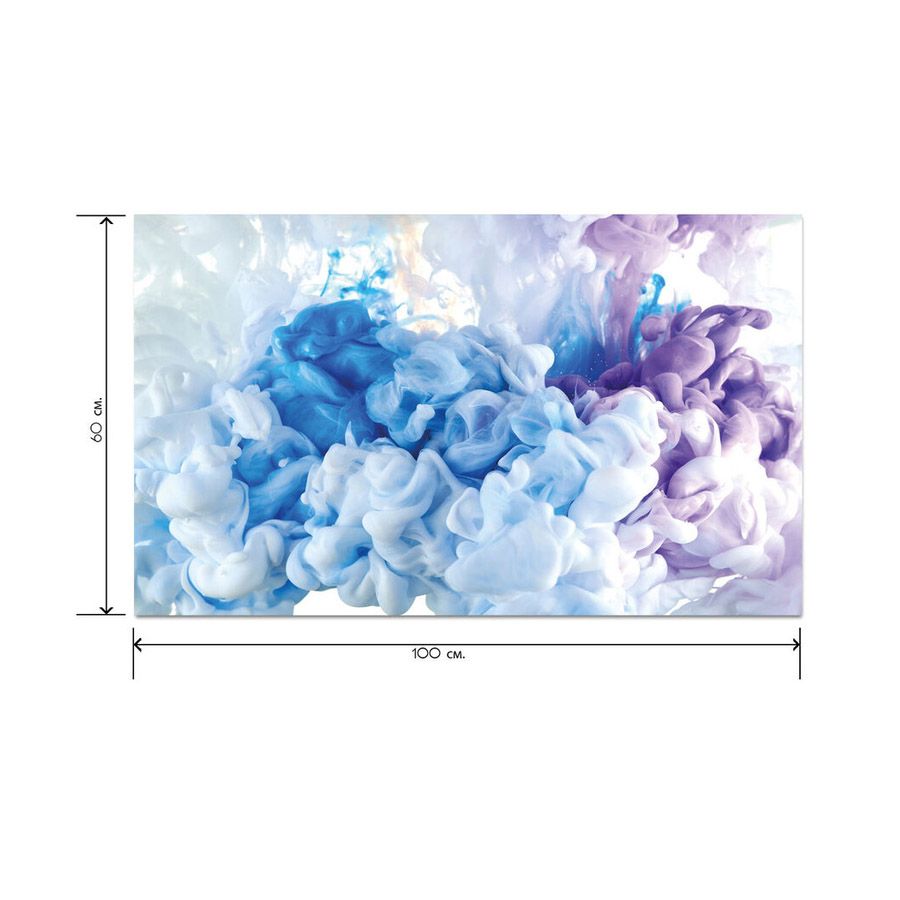 Холст натур. S4510H (60*100) мрамор сирень-бирюза
