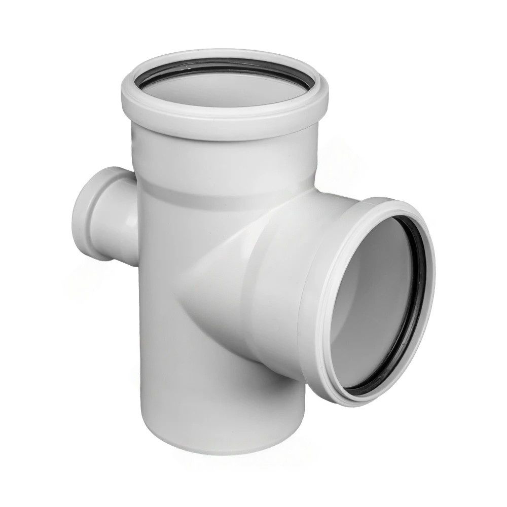 Крестовина одноплоскостная малошумной канализации 110х110х50 мм 87° Elite