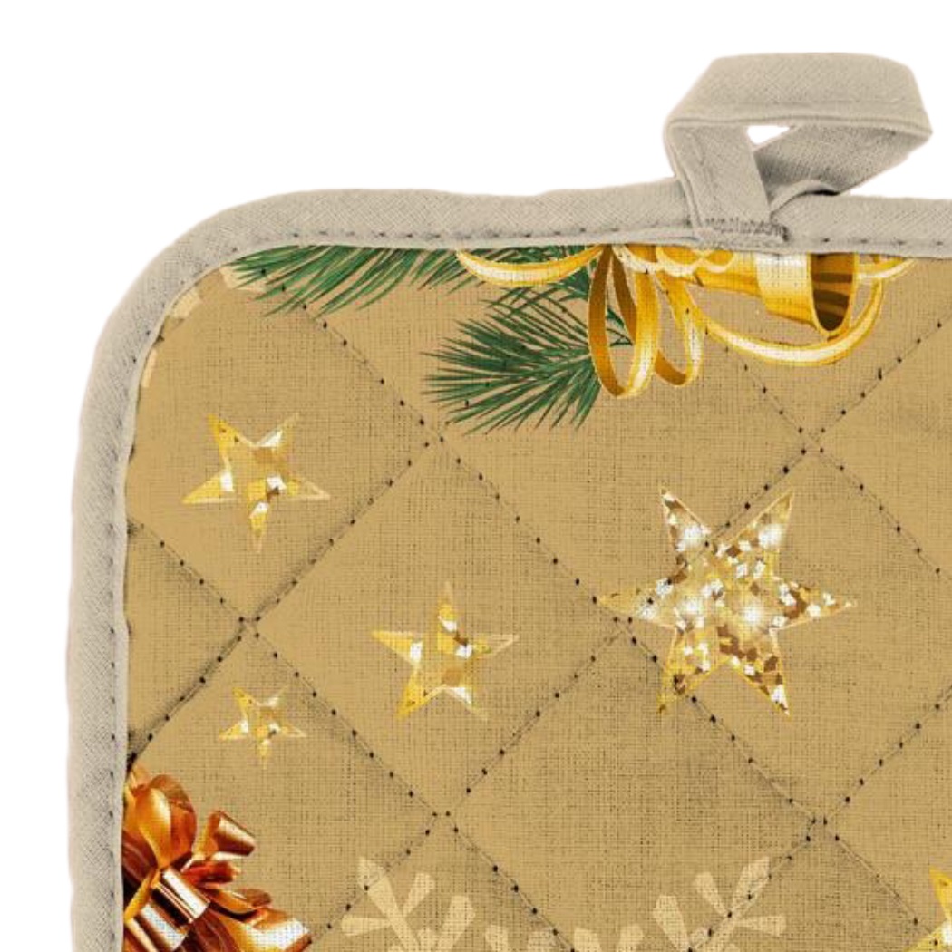 Прихватка рогожка Vse Doma 18х18 см 60320-1 Сказочное Рождество