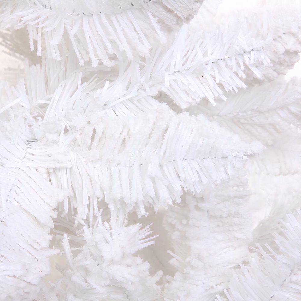 Елка искусственная Звон вьюги белая 210 см ПВХ белый иней 1154 веток