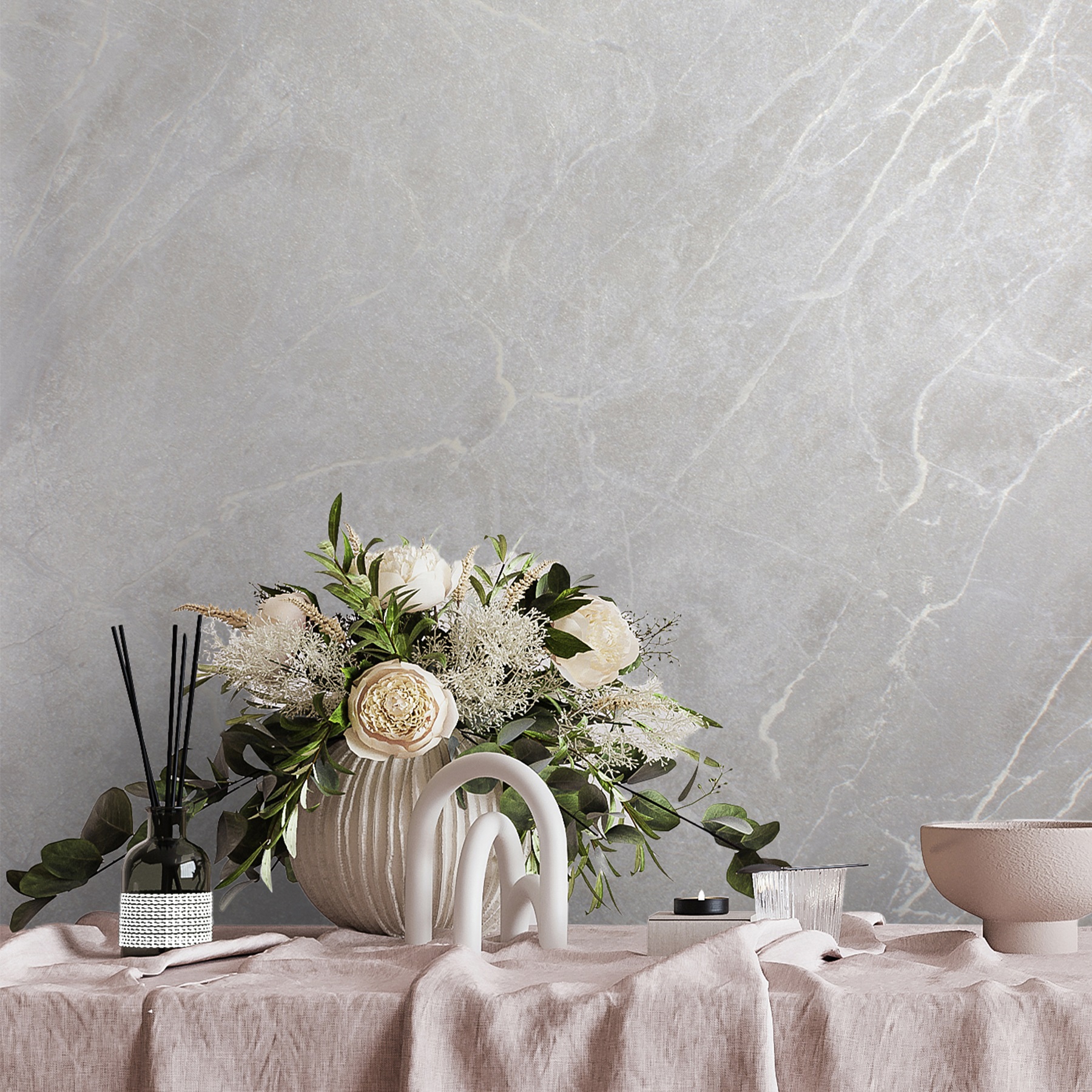 Обои Avisto Дакота 89168 серые мрамор 1,06х10,05 м