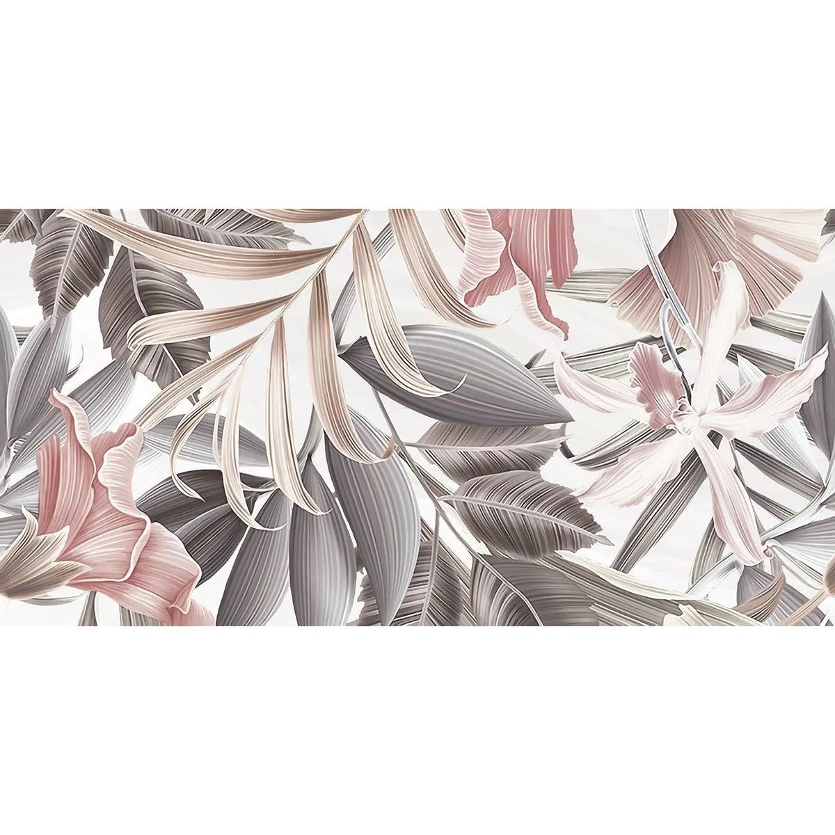 Плитка настенная Azori Acate Flora 2 31,5х63 см серо-розовая 1,6 м2