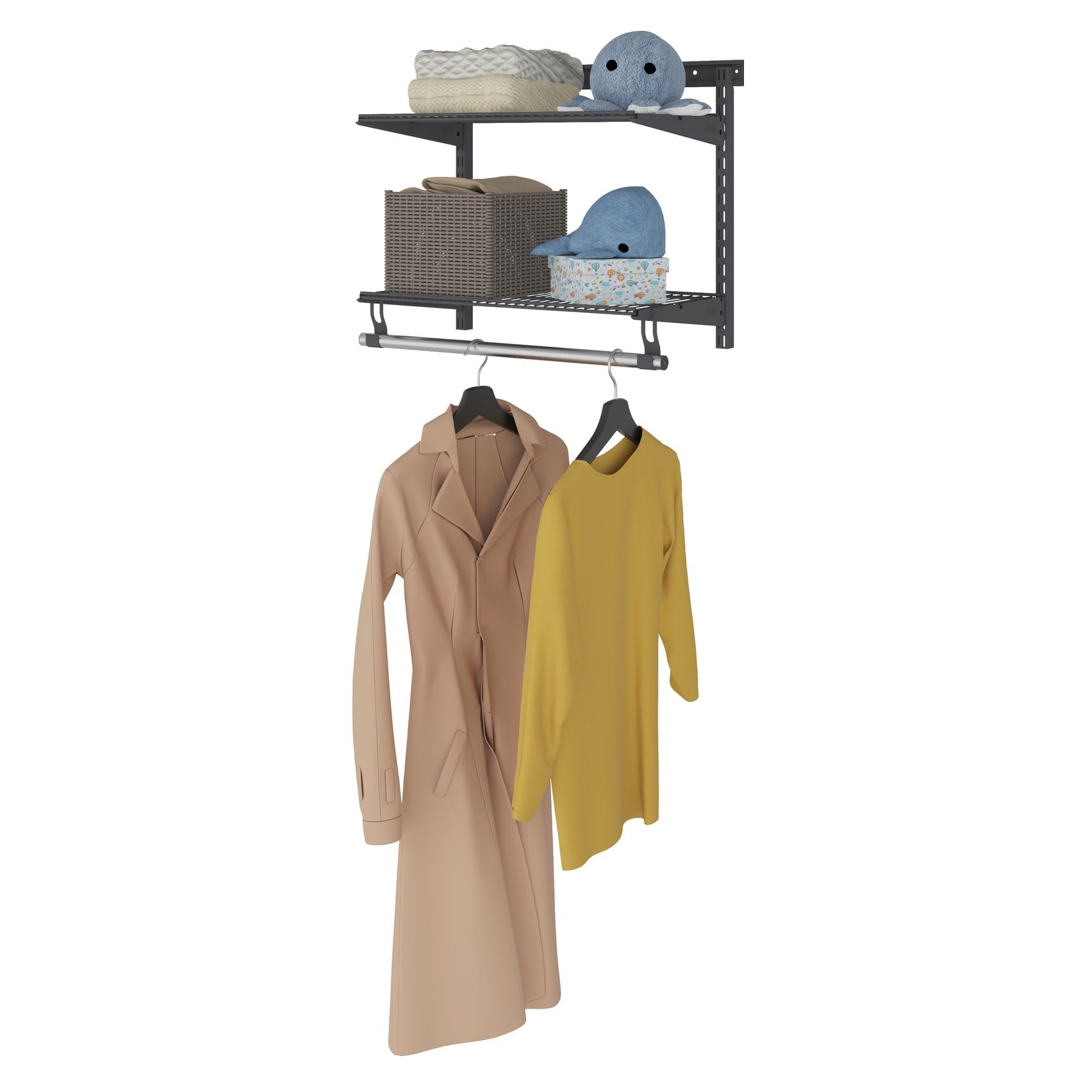 Гардеробная система Практик Home Basic G60S 650х520х350 мм графит