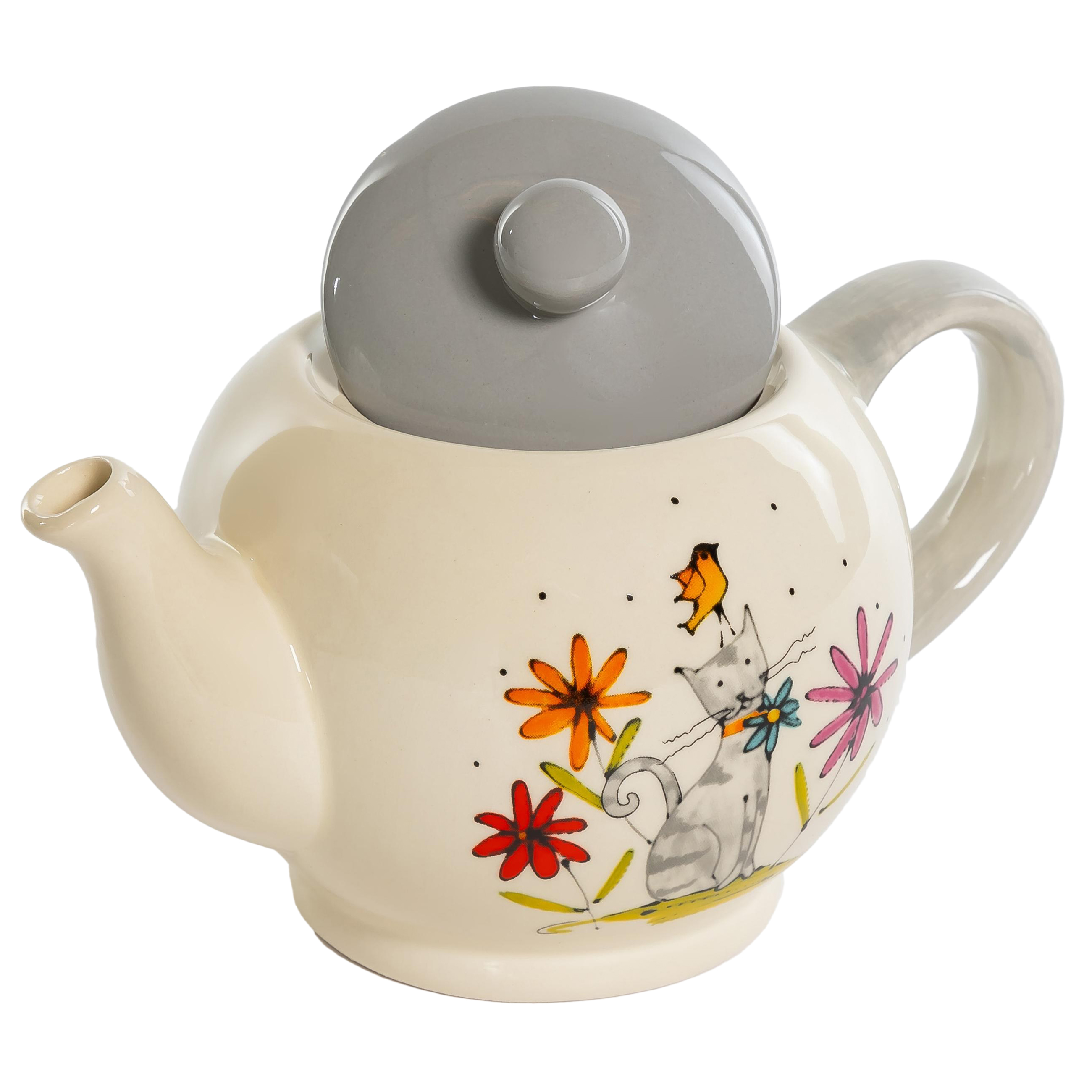 Чайник заварочный Cерый кот 950 мл доломит