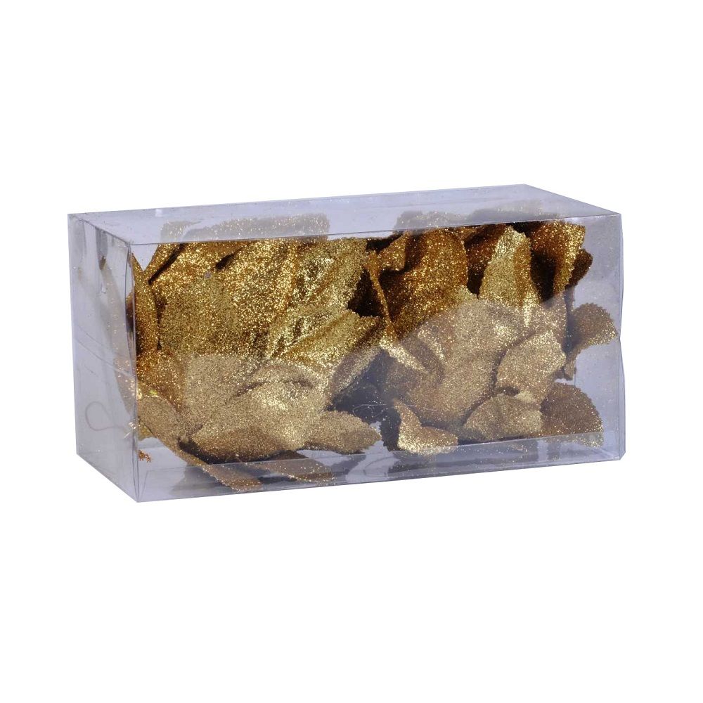 Набор украшений новогодних 2 шт h=10 см золото 19034-0463 Код 261599