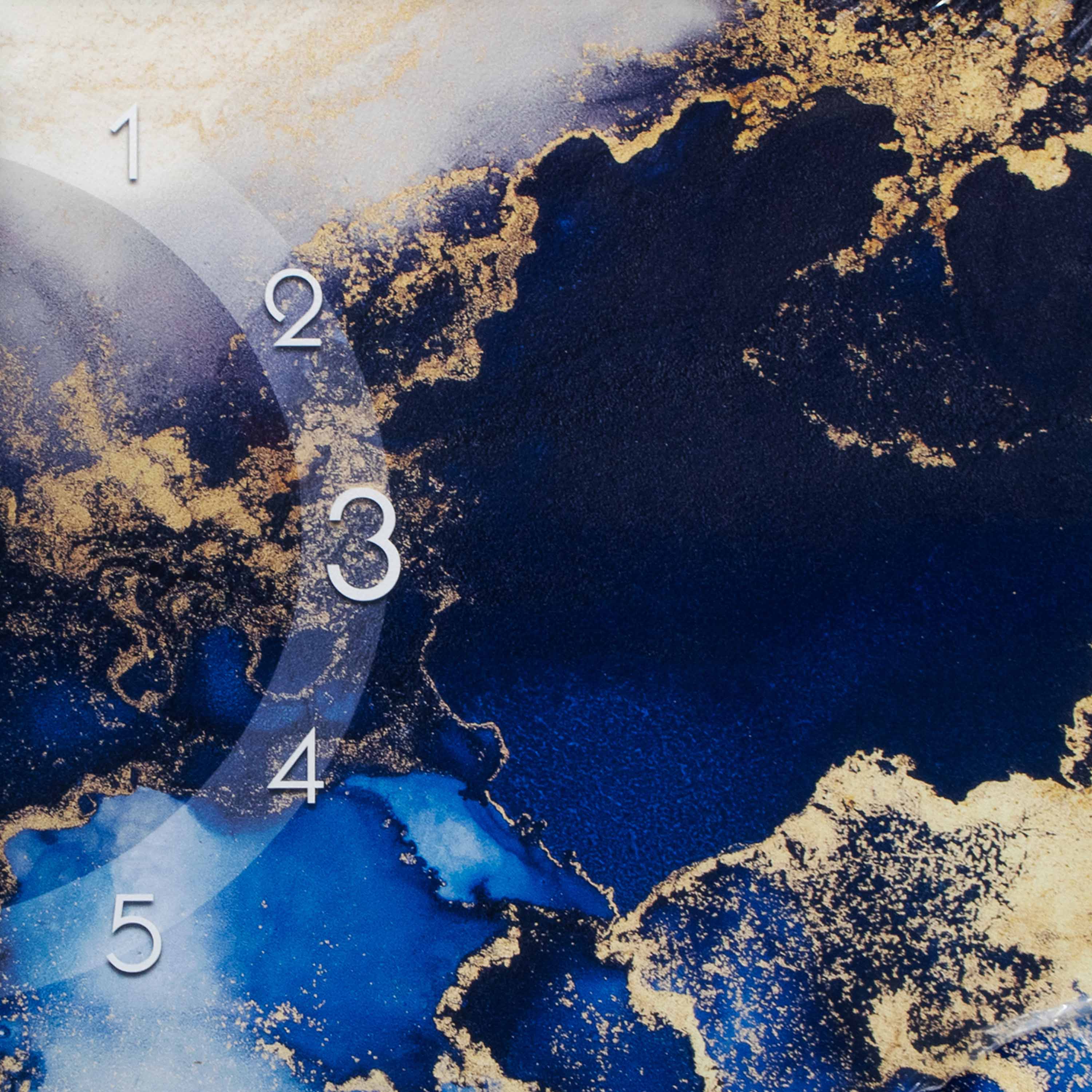 Часы-постер BL-2592 35х57 см Мрамор синий