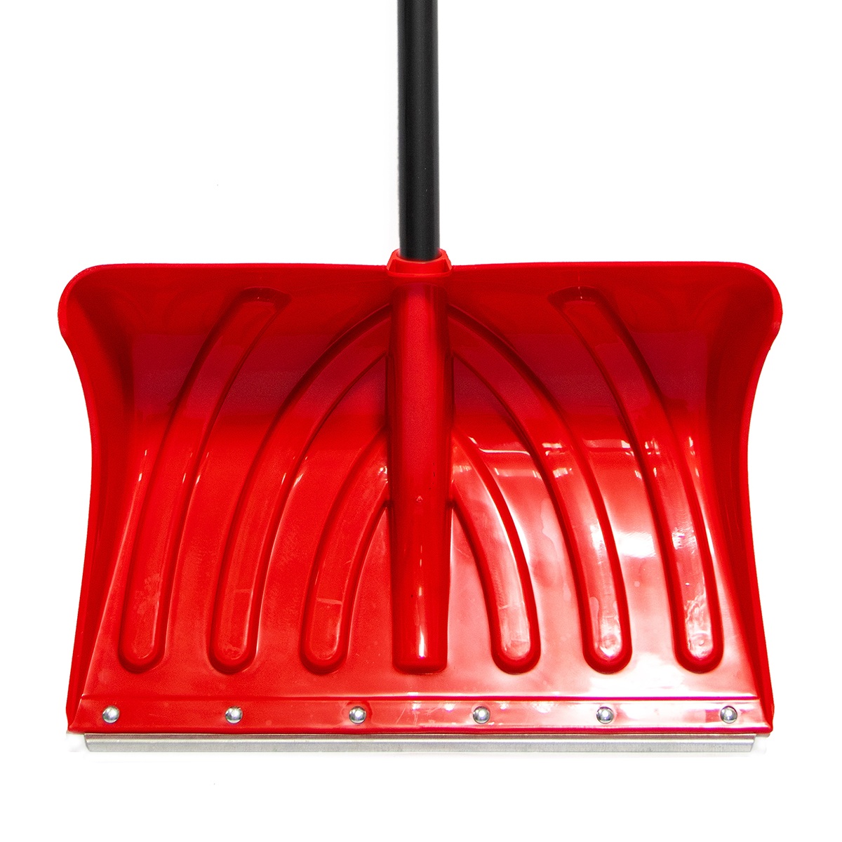 Лопата снеговая полипропиленовая 500х350 мм стальной черенок Carbolux ПП-6 красная