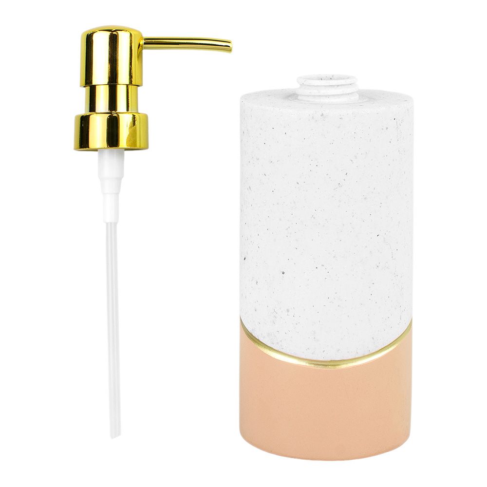 Дозатор для жидкого мыла Terrazzo белый с пудровым