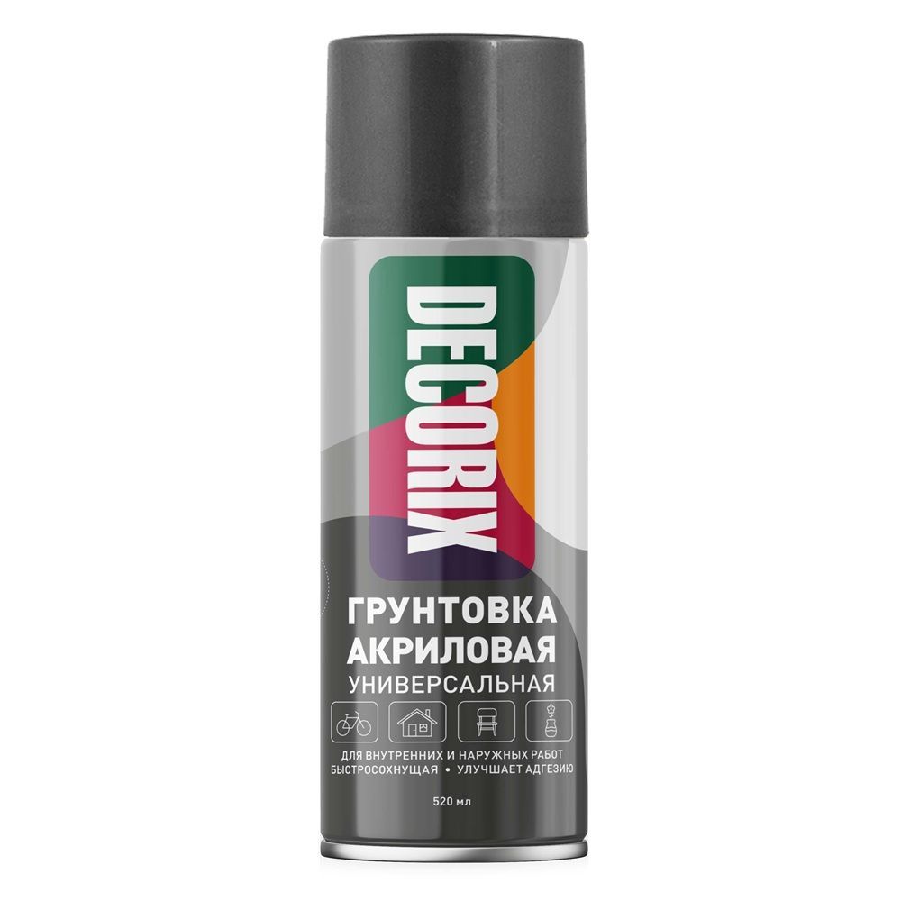 Грунтовка аэрозольная по ржавчине Decorix красно-коричневая 520 мл