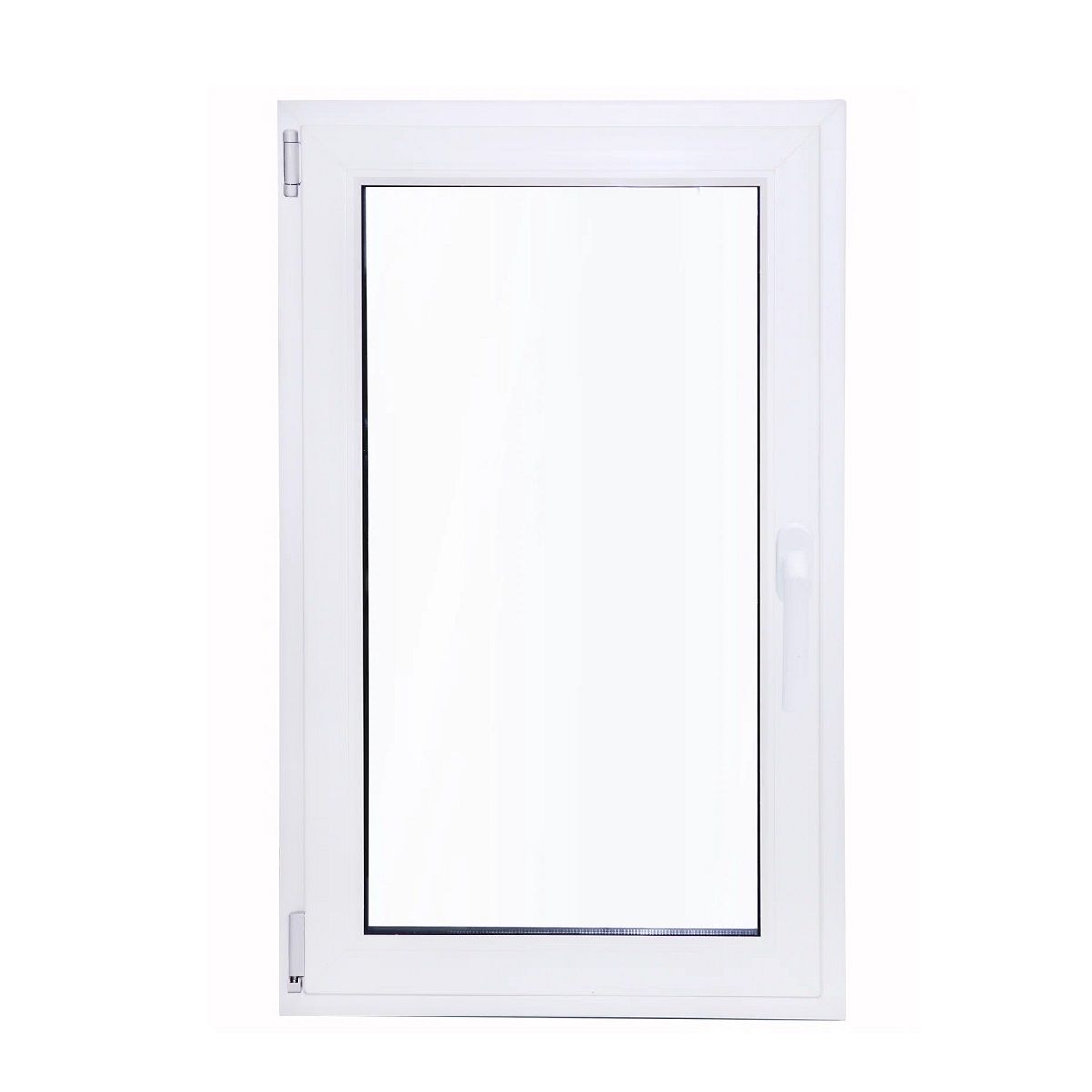 Окно ПВХ 700х1100 одностворчатое поворотно-откидное левое Ст-т 24 мм профиль Novoline 58 мм