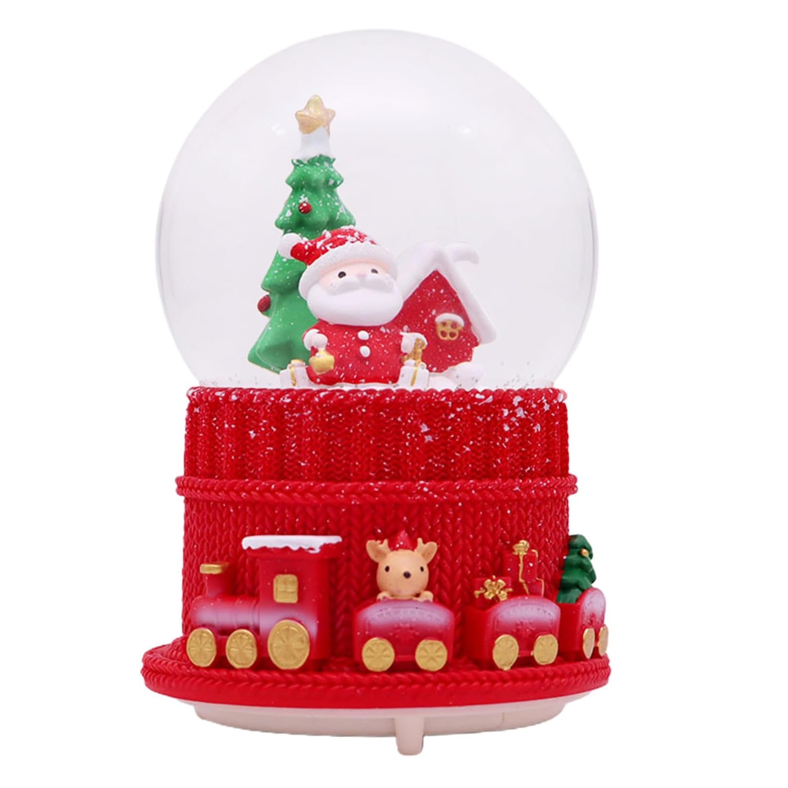 Шар снежный LED 12,5х9 см музыкальный микс 2024-8174