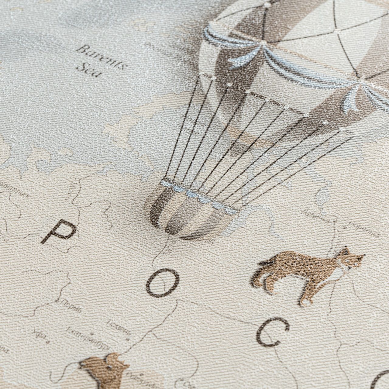 Обои Артекс Атлас 11119-02 серые карта 1,06х10 м