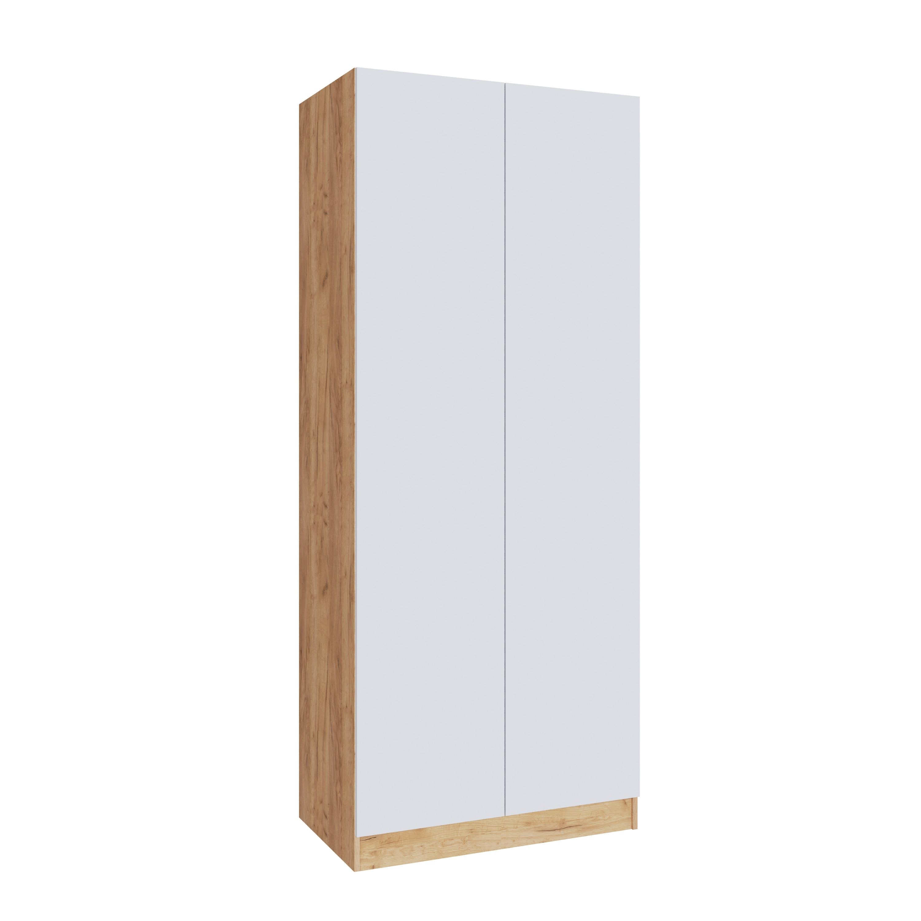 Шкаф двухдверный Руэлла 900х2200х530 мм Дуб крафт золотой/Белый